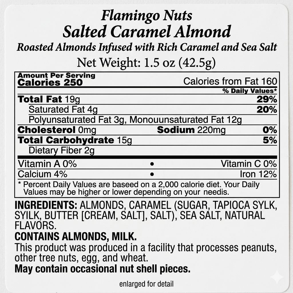 Flamingo Nuts - Salted Caramel Almond