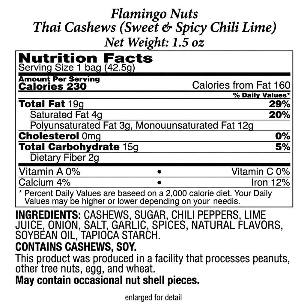 Thai Cashews - Sweet &amp; Spicy Chili Lime