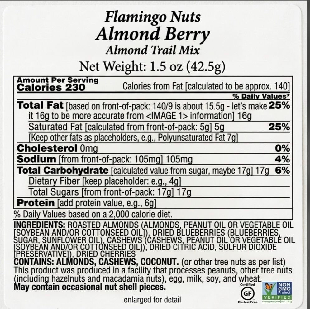 Flamingo Nuts Almond Berry